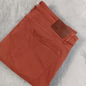 Paige Sz 36 Mens Slim Fit Jeans Everyday Comfort Casual Brick Red Pants